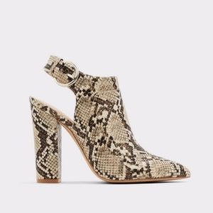 Aldo snake skin booties new never worn